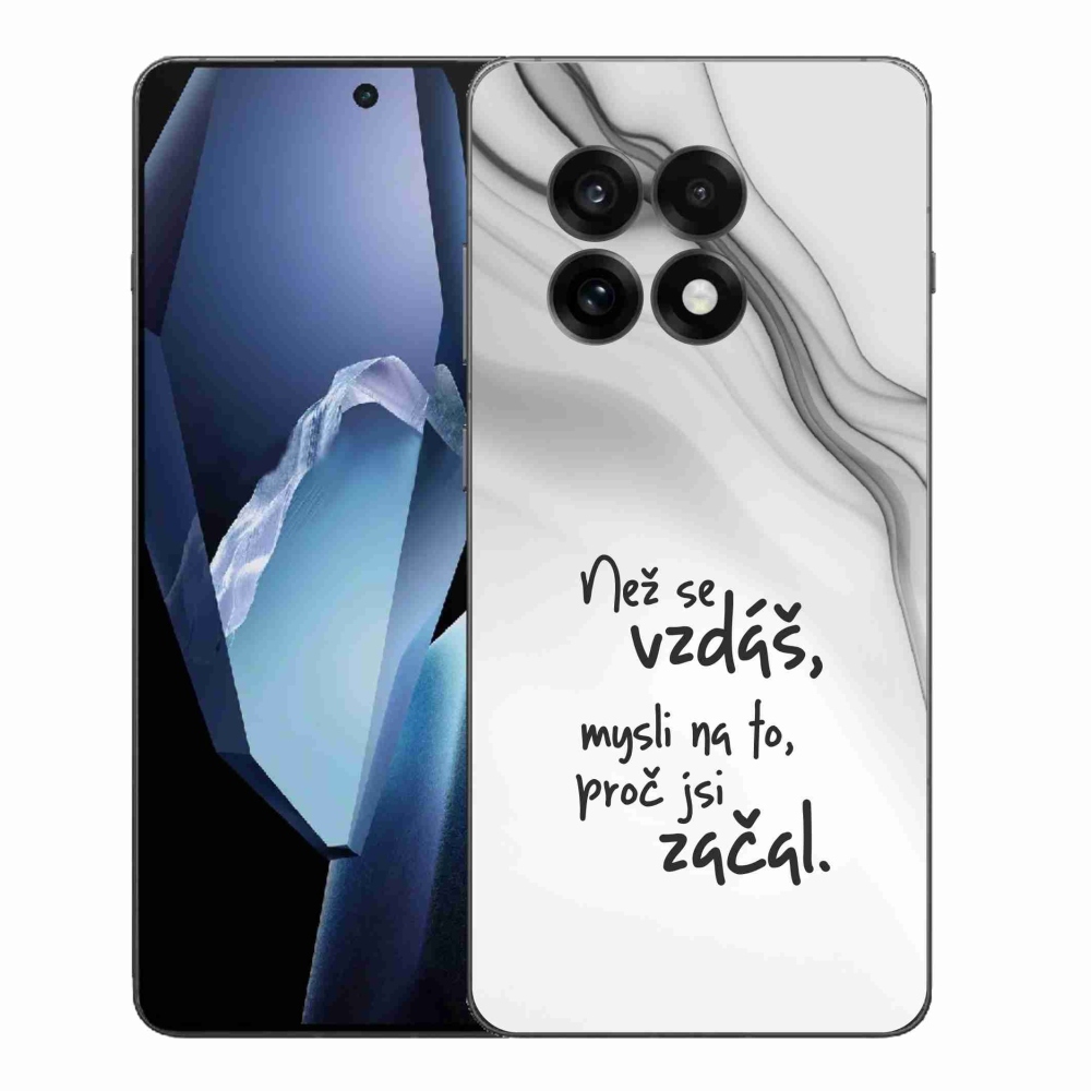 Zselés borítás mmCase a One Plus 13R készülékre - idézet 2 fehér háttér