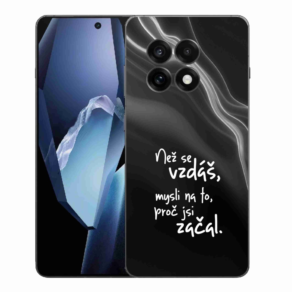 Gél borítás mmCase a One Plus 13R készülékre - idézet 2 fekete háttér