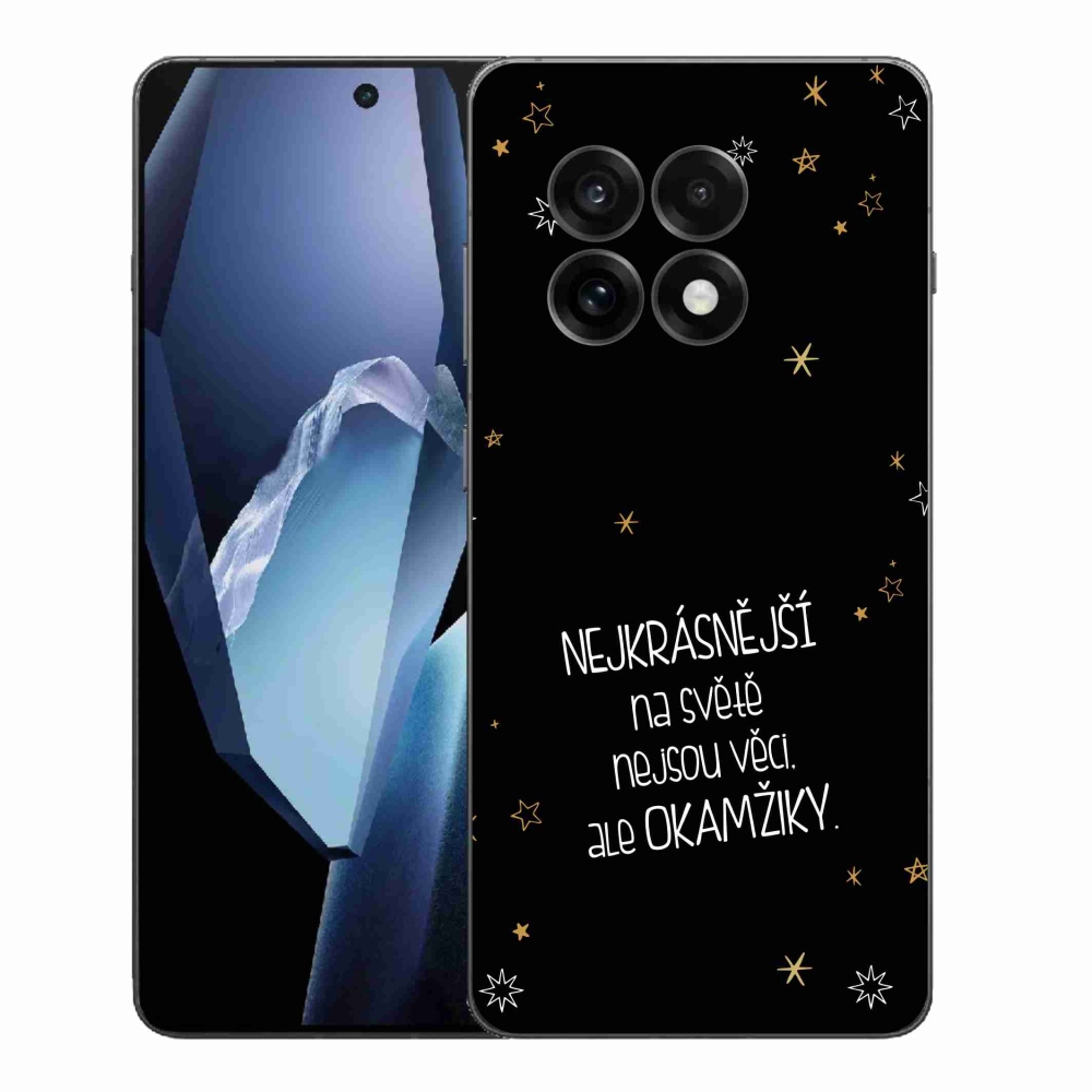 Gél borítás mmCase a One Plus 13R készülékre - Idézet 4 fekete háttér
