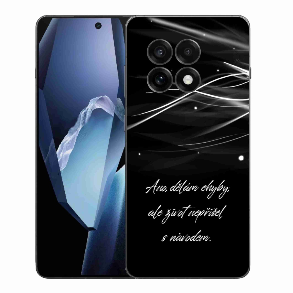 Zselés borítás mmCase a One Plus 13R készülékre - idézem fekete háttérrel