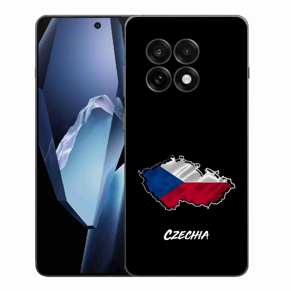 Zselés borítás mmCase a One Plus 13R készülékre - Csehország fekete háttérrel