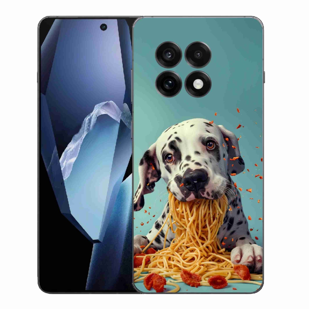 Zselés borítás mmCase a One Plus 13R készülékhez - Dalmát és spagetti