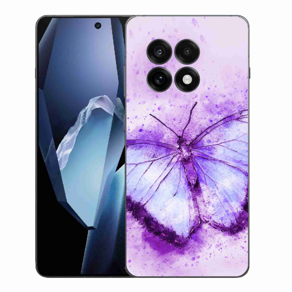 Zselés tok mmCase One Plus 13R-hez - lila pillangó