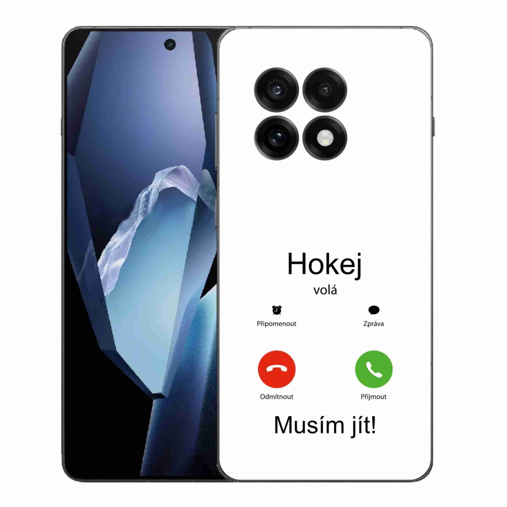 Gél borítás mmCase a One Plus 13R készülékre - hoki hívások fehér háttérrel