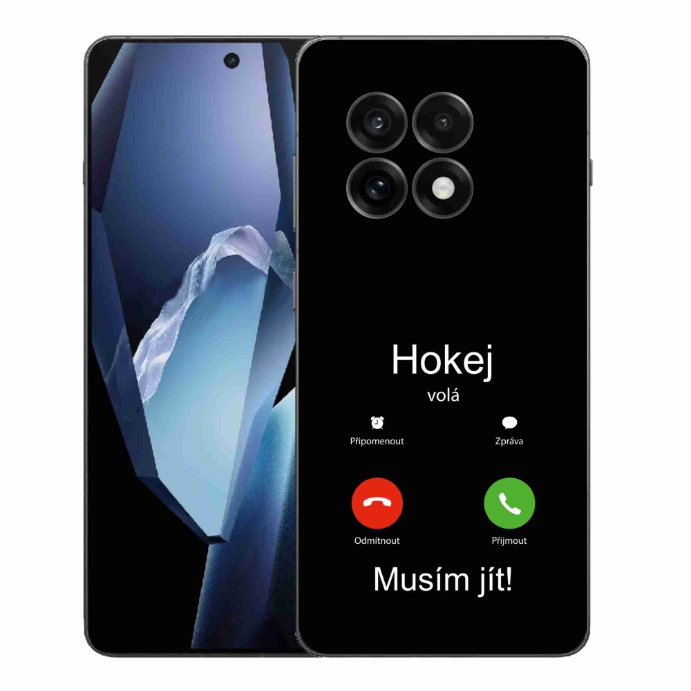 Gél borítás mmCase a One Plus 13R készülékre - hoki hívások fekete háttérrel