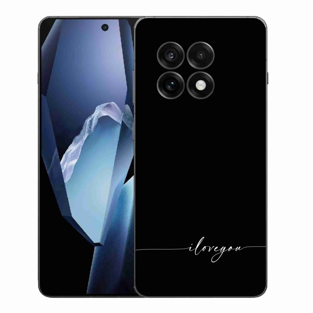 Gél borítás mmCase a One Plus 13R készülékre - Szeretlek fekete háttérrel