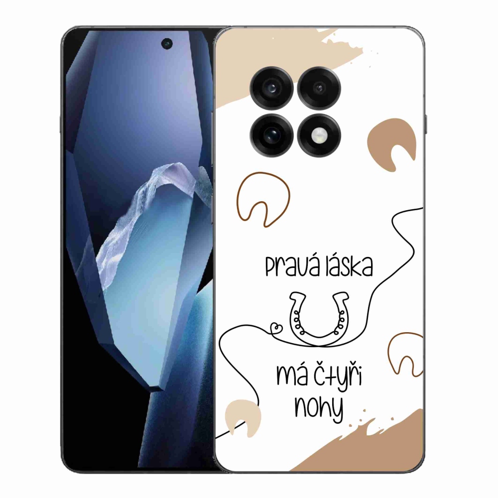 Gél borító mmCase a One Plus 13R készülékhez - Ló motívum fehér háttér