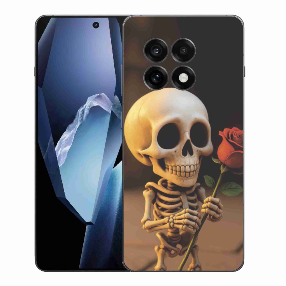 Gél borítás mmCase a One Plus 13R-hez - csontváz rózsával
