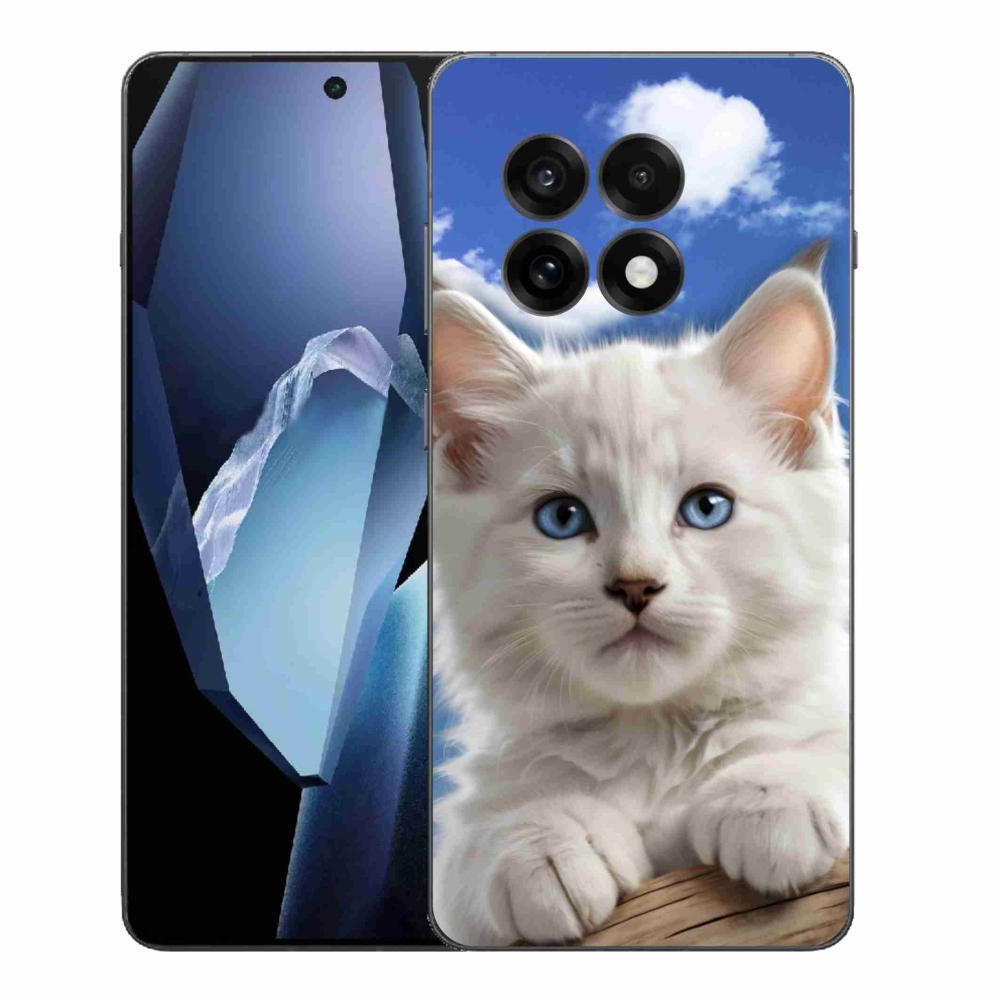 Zselés borítás mmCase a One Plus 13R készülékhez - cica és felhők