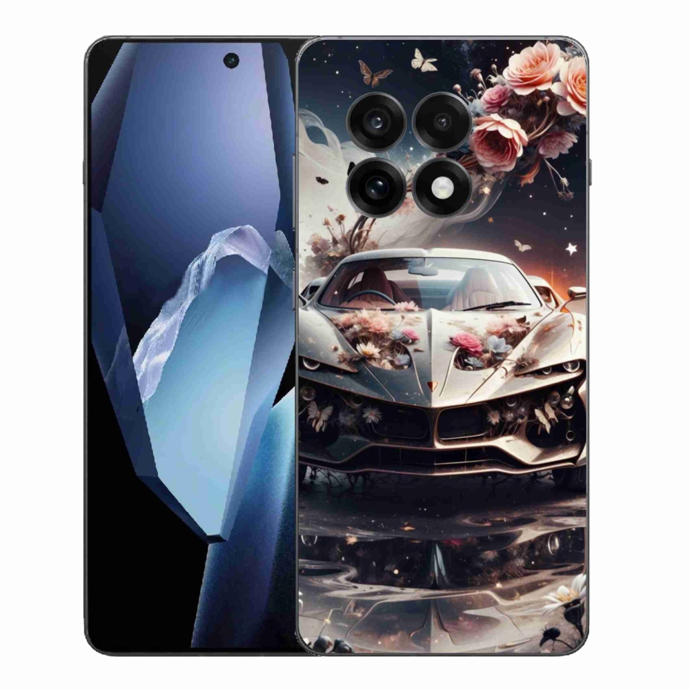 Zselés borítás mmCase a One Plus 13R számára - virágos sportkocsi