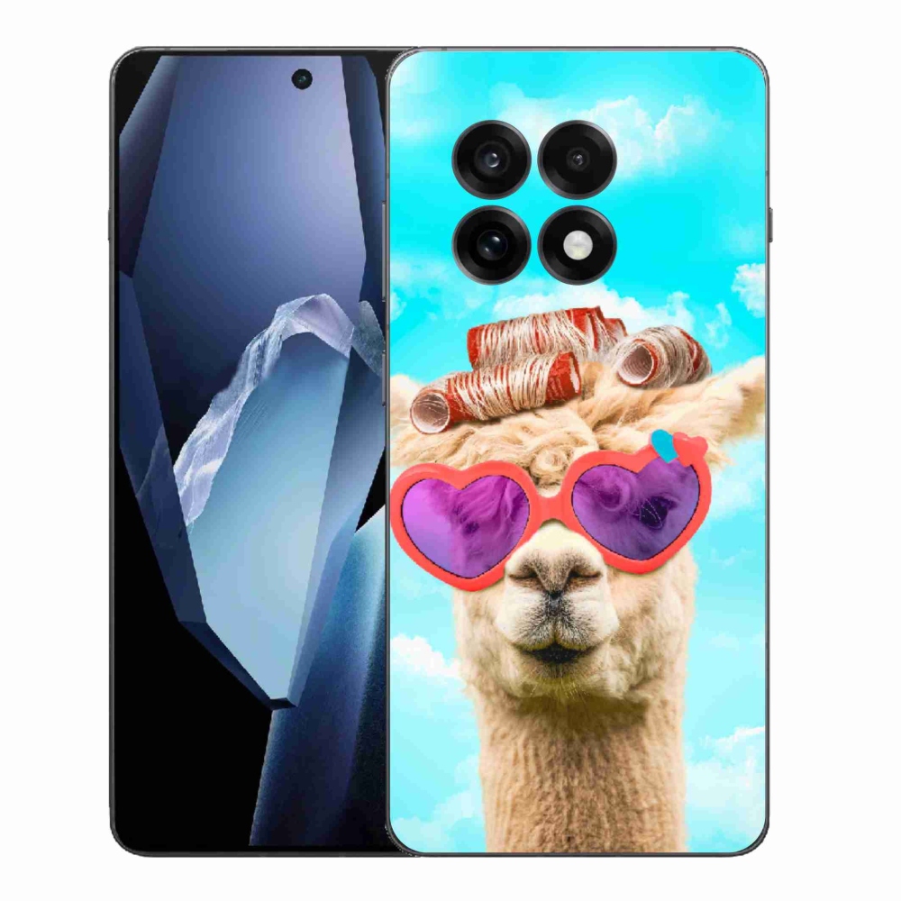 Gél borítás mmCase for One Plus 13R - láma szemüveggel