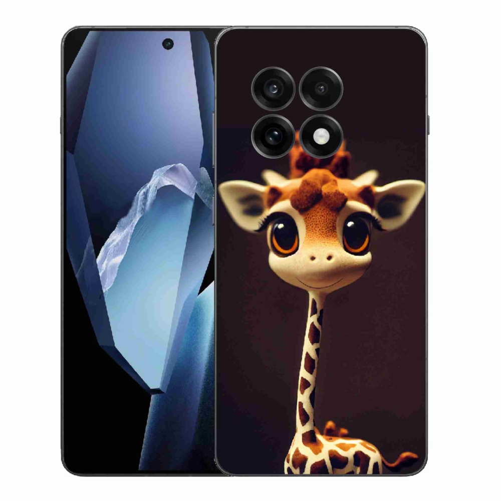 Zselés borítás mmCase a One Plus 13R készülékhez - kis zsiráf