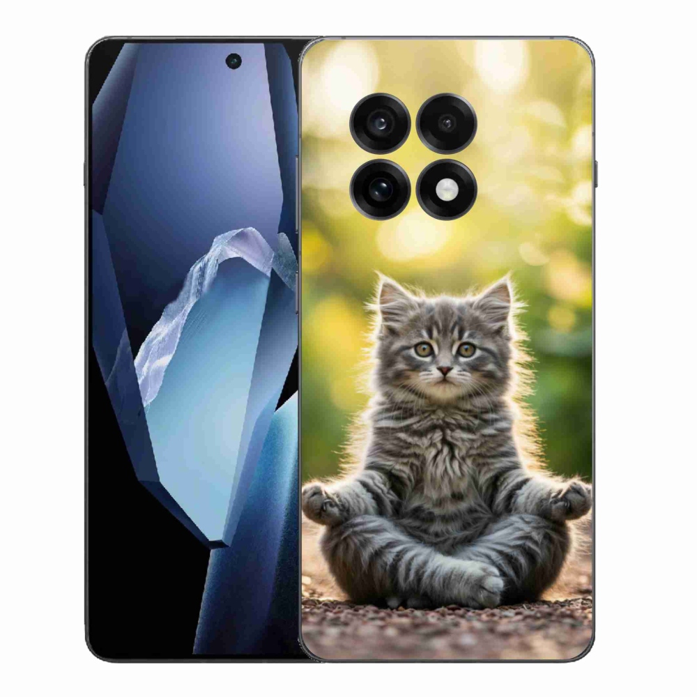 Zselés borítás mmCase a One Plus 13R készülékhez - meditáló cica