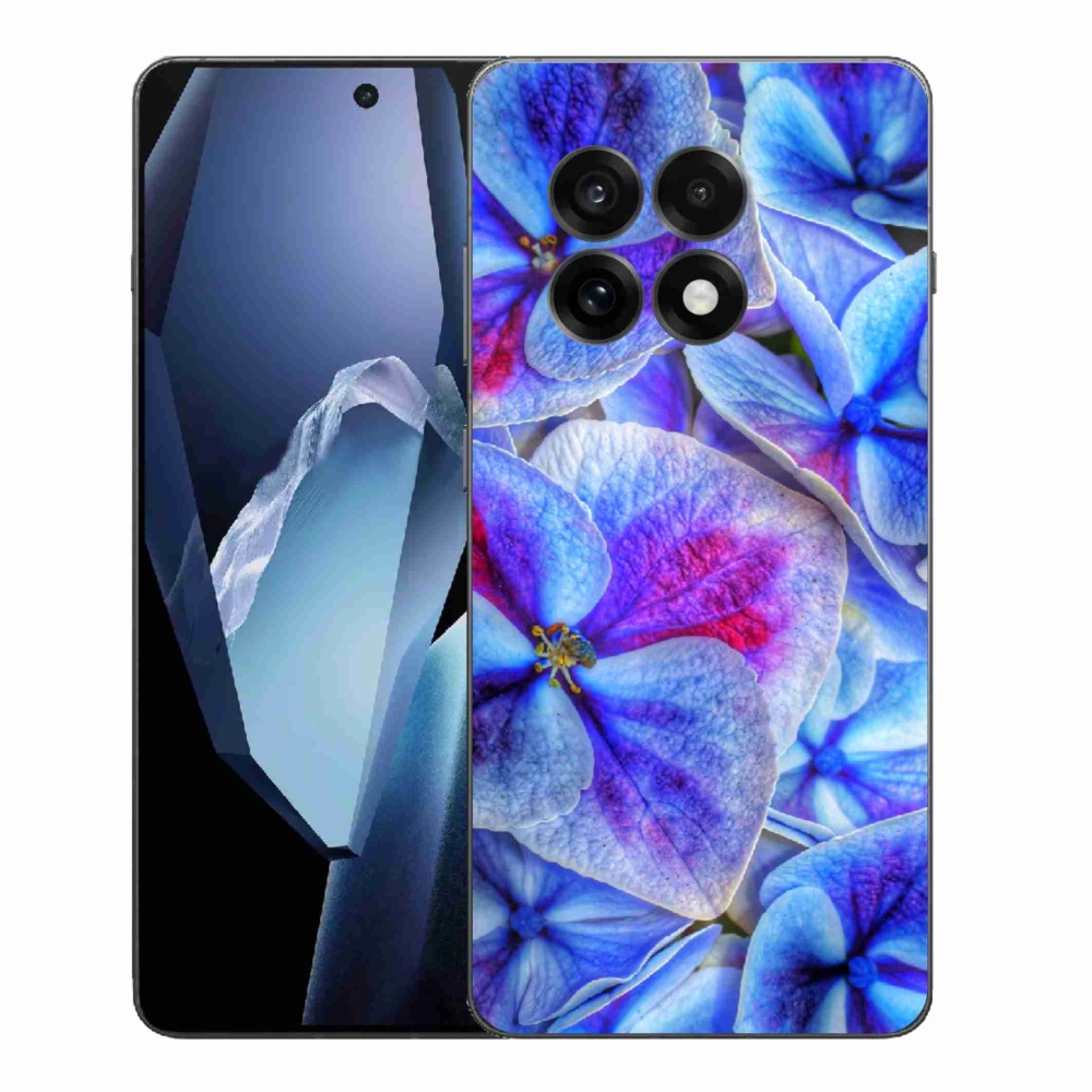 Zselés tok mmCase a One Plus 13R készülékhez - kék virágok 1