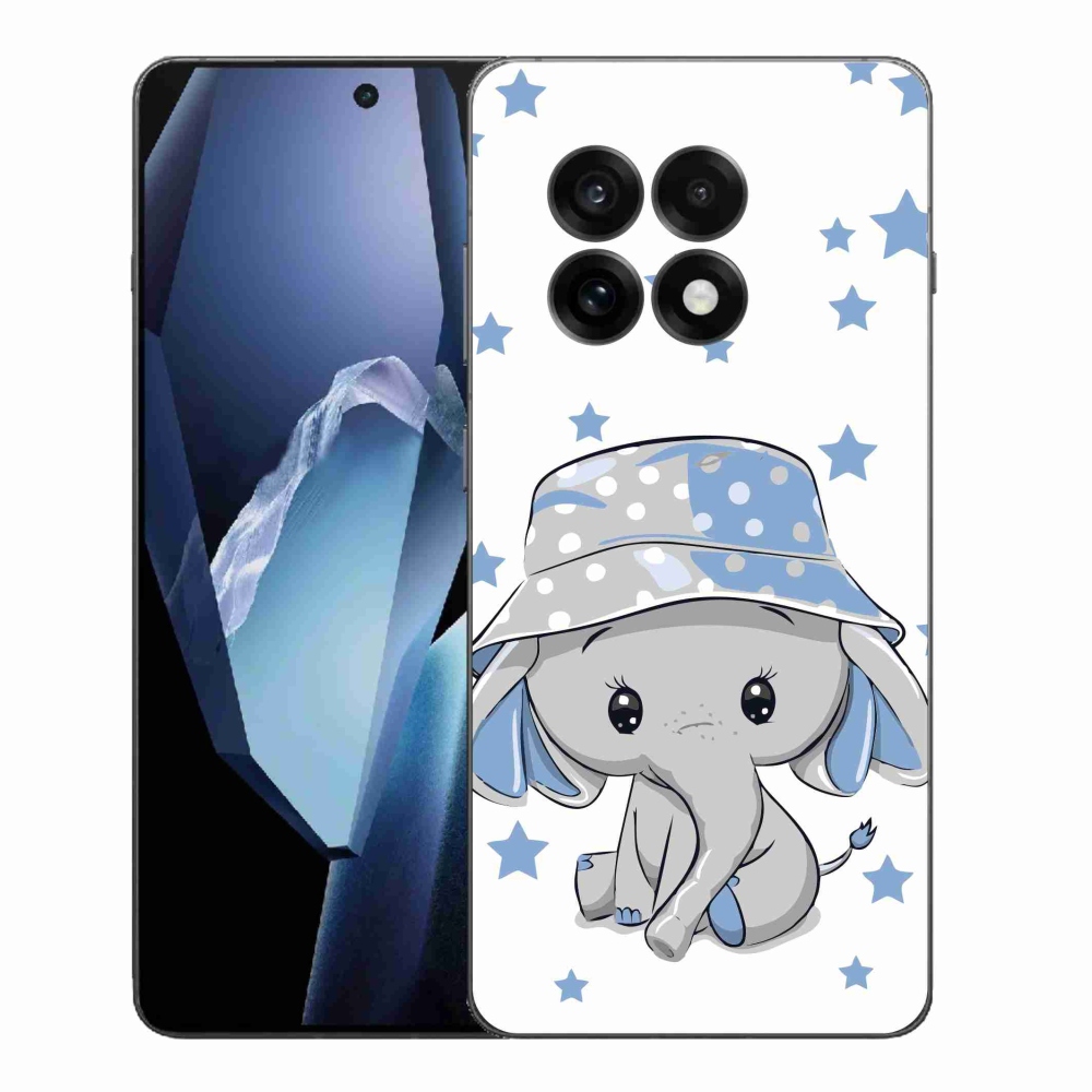 Zselés tok mmCase One Plus 13R készülékhez - kék elefánt