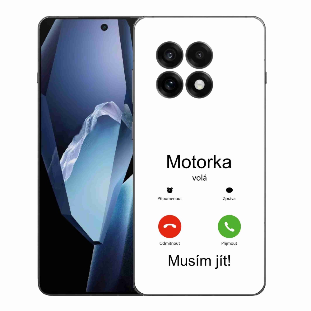 Gél védőhuzat mmCase One Plus 13R készülékhez - motoros hívások fehér háttérrel