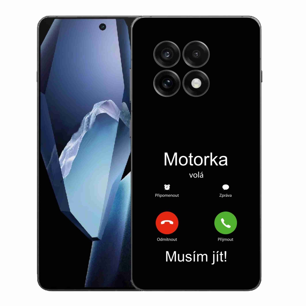Zselés borítás mmCase One Plus 13R készülékhez - motoros hívások fekete háttérrel