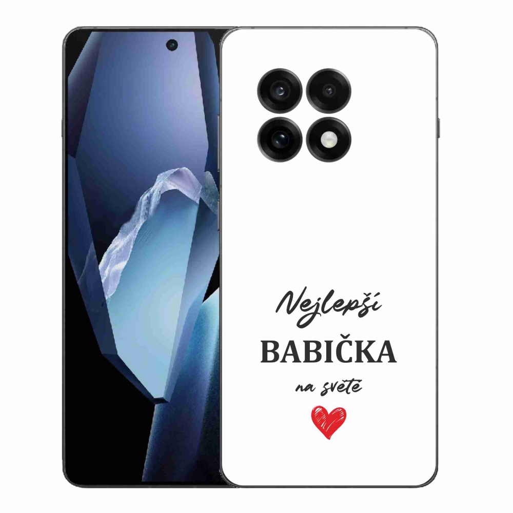 Zselés borítás mmCase a One Plus 13R készülékre - Best Grandma 1 fehér háttér