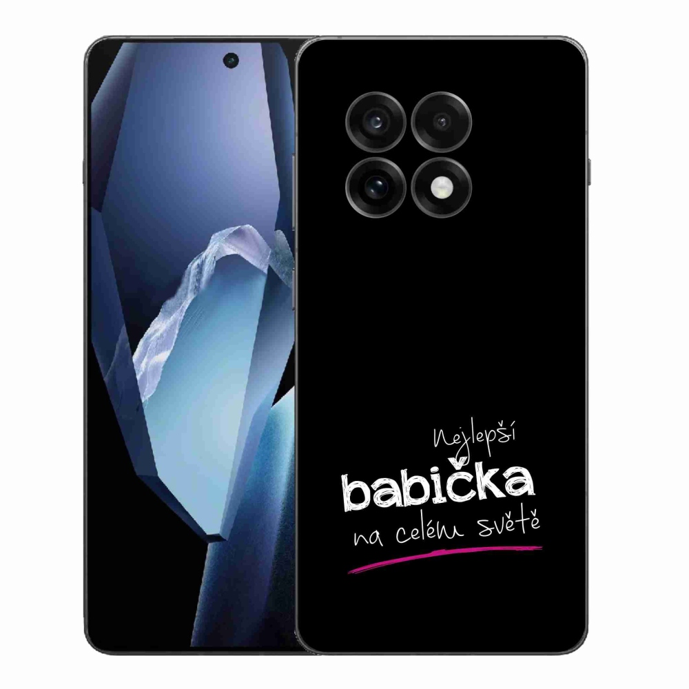 Gél borítás mmCase a One Plus 13R készülékre - Legjobb nagyi 4 fekete háttérrel