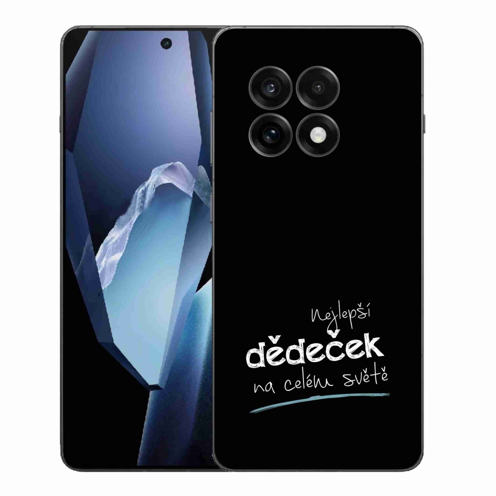 Gél borítás mmCase a One Plus 13R-en - a legjobb nagypapa 3 fekete háttérrel