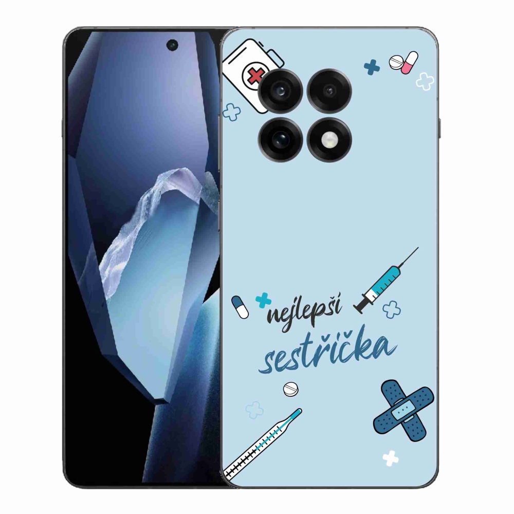 Gél borítás mmCase One Plus 13R - legjobb kishúg kék háttérrel