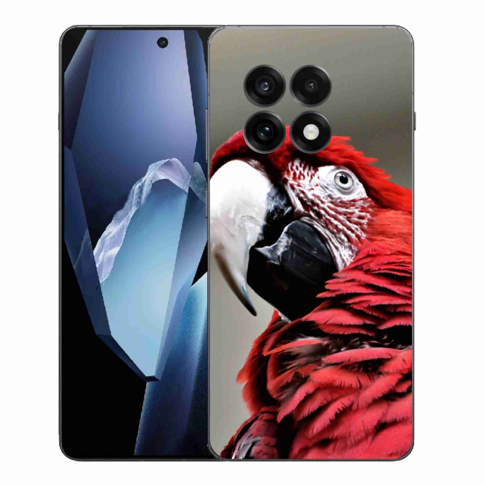 Zselés tok mmCase One Plus 13R készülékhez - papagáj ara piros