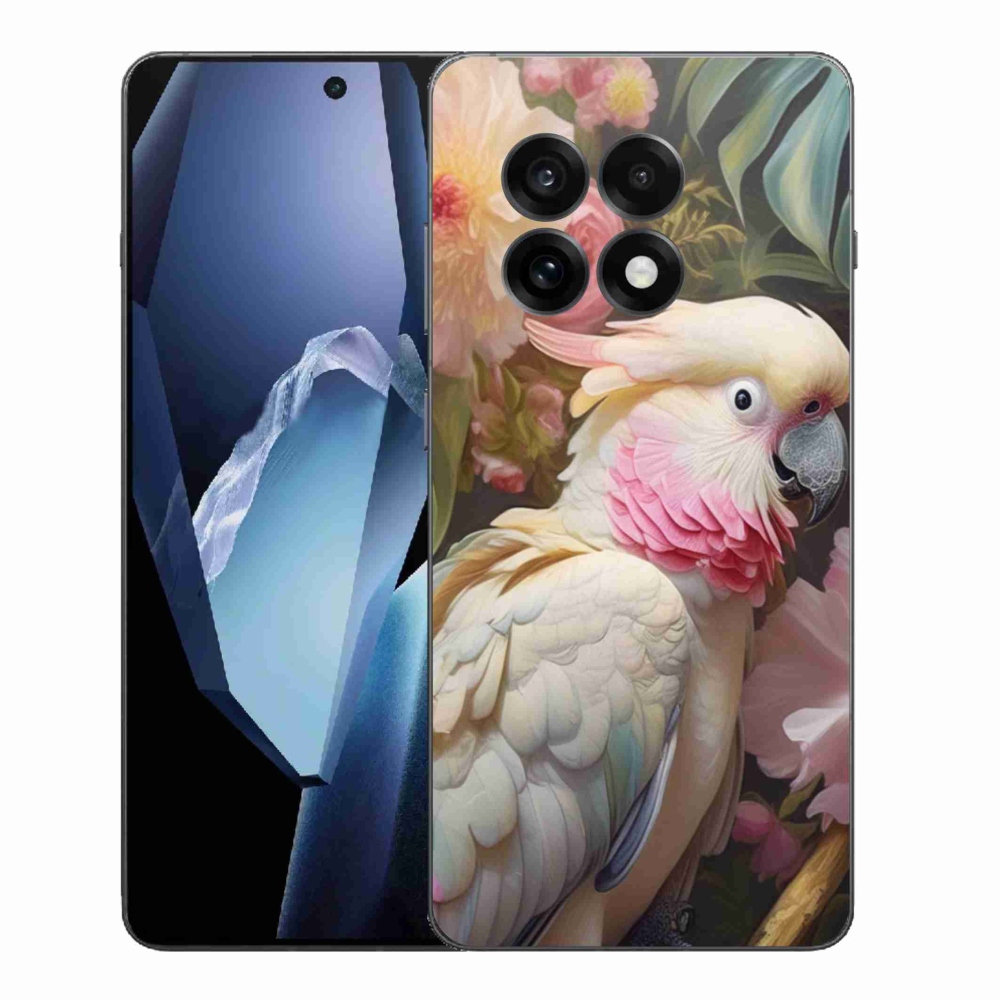 Zselés tok mmCase One Plus 13R készülékhez - papagáj kakadu rózsaszín 2