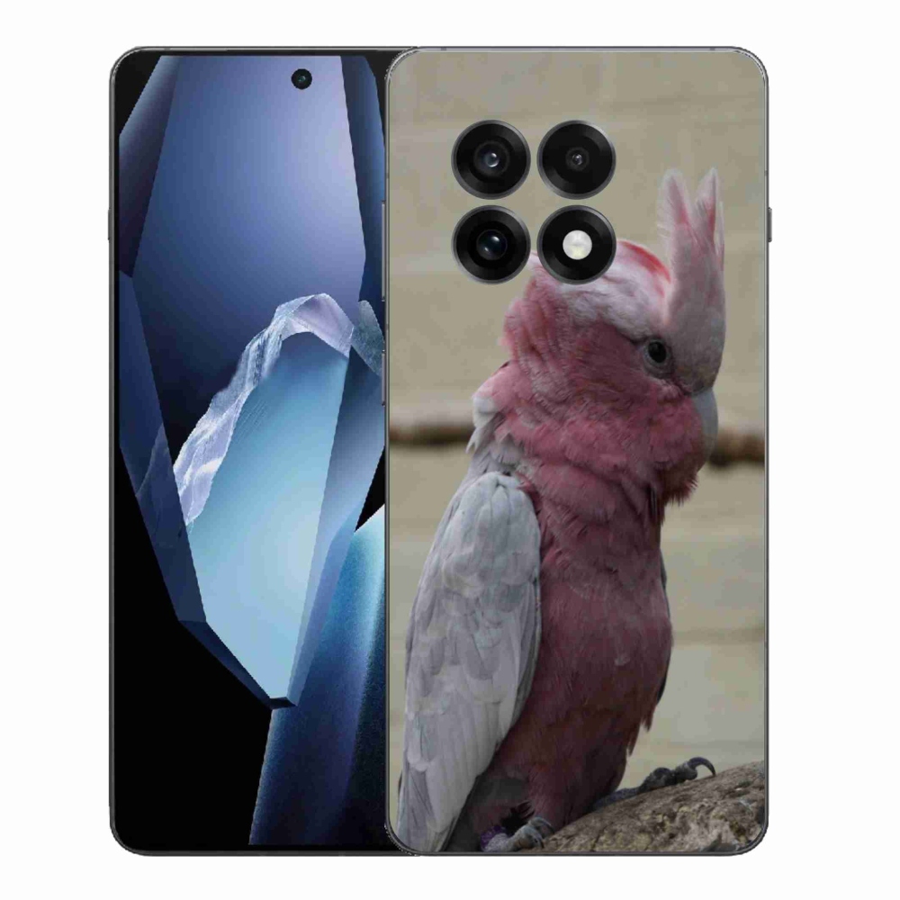 Zselés tok mmCase One Plus 13R készülékhez - papagáj kakadu rózsaszínű