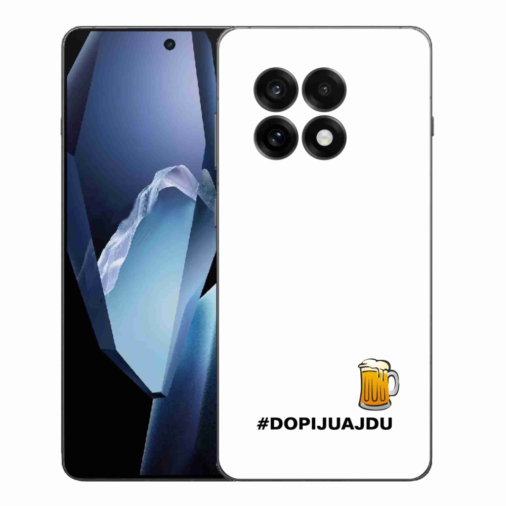 Zselés borító mmCase a One Plus 13R készülékhez - sör motívum 1 fehér háttér
