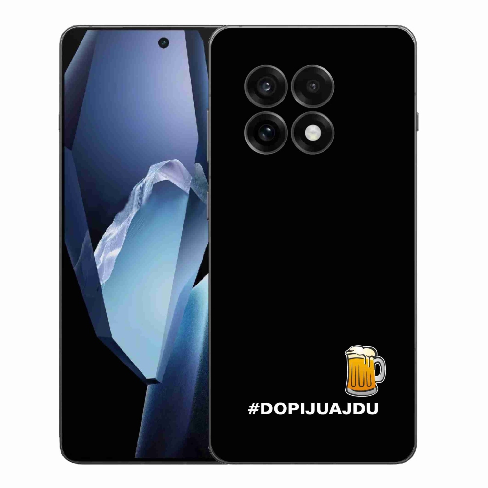 Gél borító mmCase a One Plus 13R készülékhez - sör motívum 1 fekete háttér