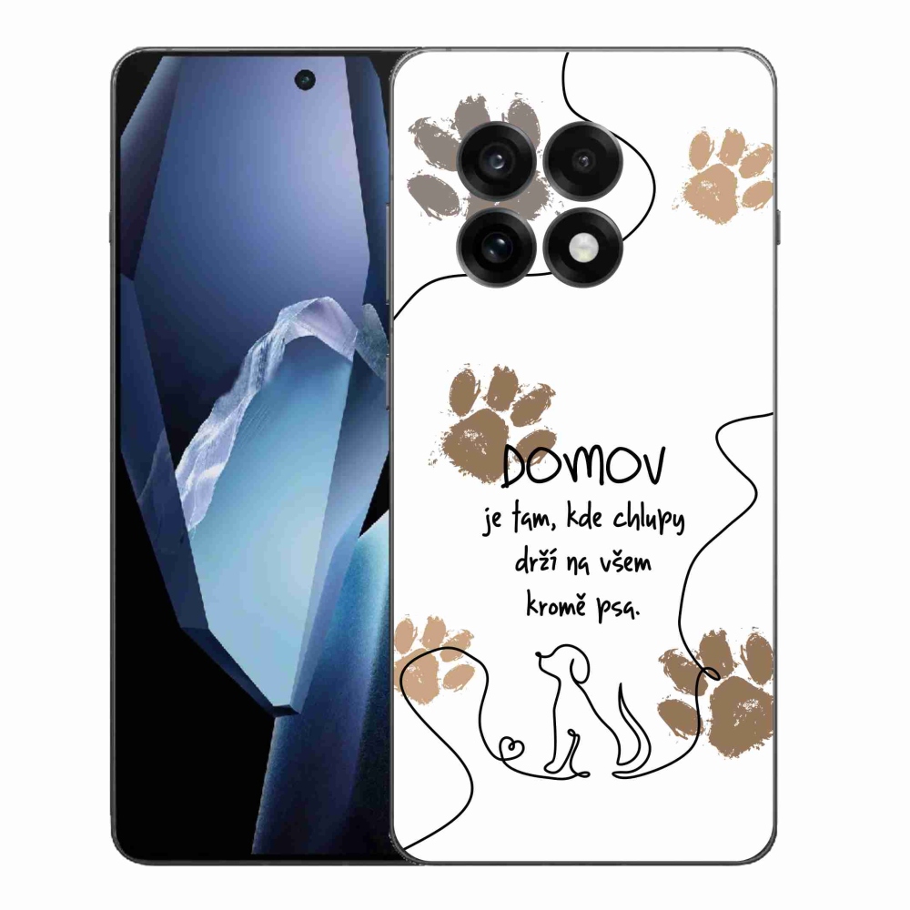 Zselés borító mmCase One Plus 13R tokhoz - kutya motívum fehér háttérrel