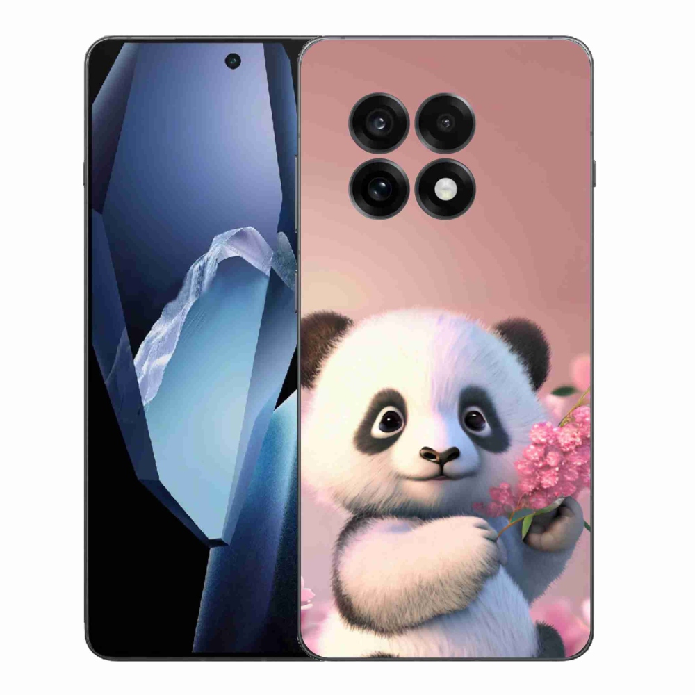 Zselés borítás mmCase a One Plus 13R készülékhez - aranyos panda
