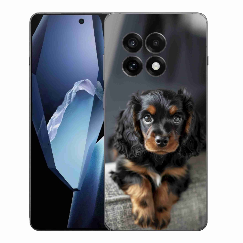 Zselés borítás mmCase for One Plus 13R - aranyos hosszúszőrű tacskó