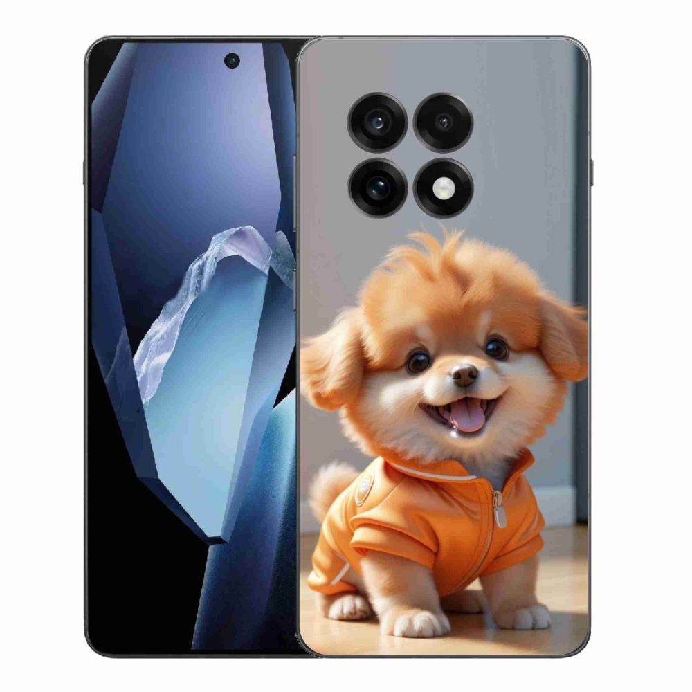 Zselés borítás mmCase a One Plus 13R készülékhez - aranyos pomerániai kapucnis pulóverben