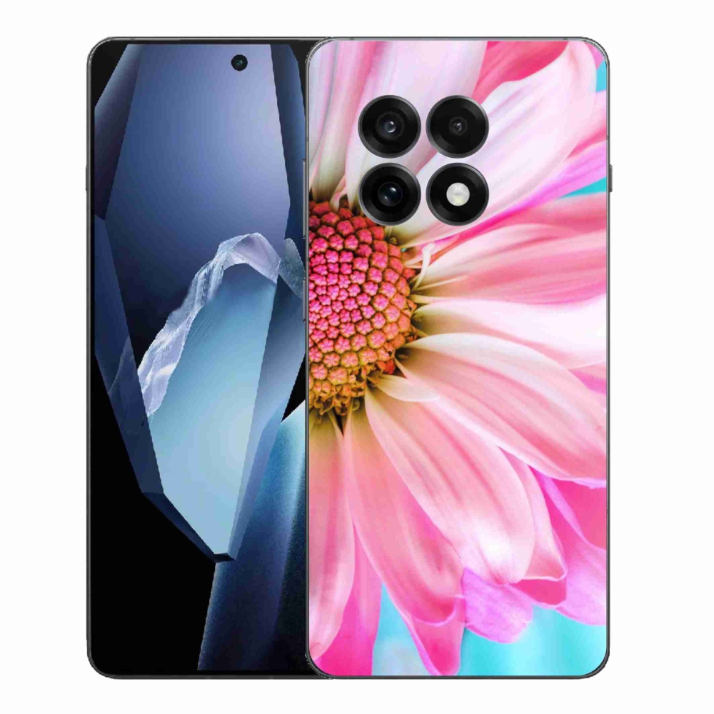 Zselés tok mmCase One Plus 13R készülékhez - rózsaszín virág