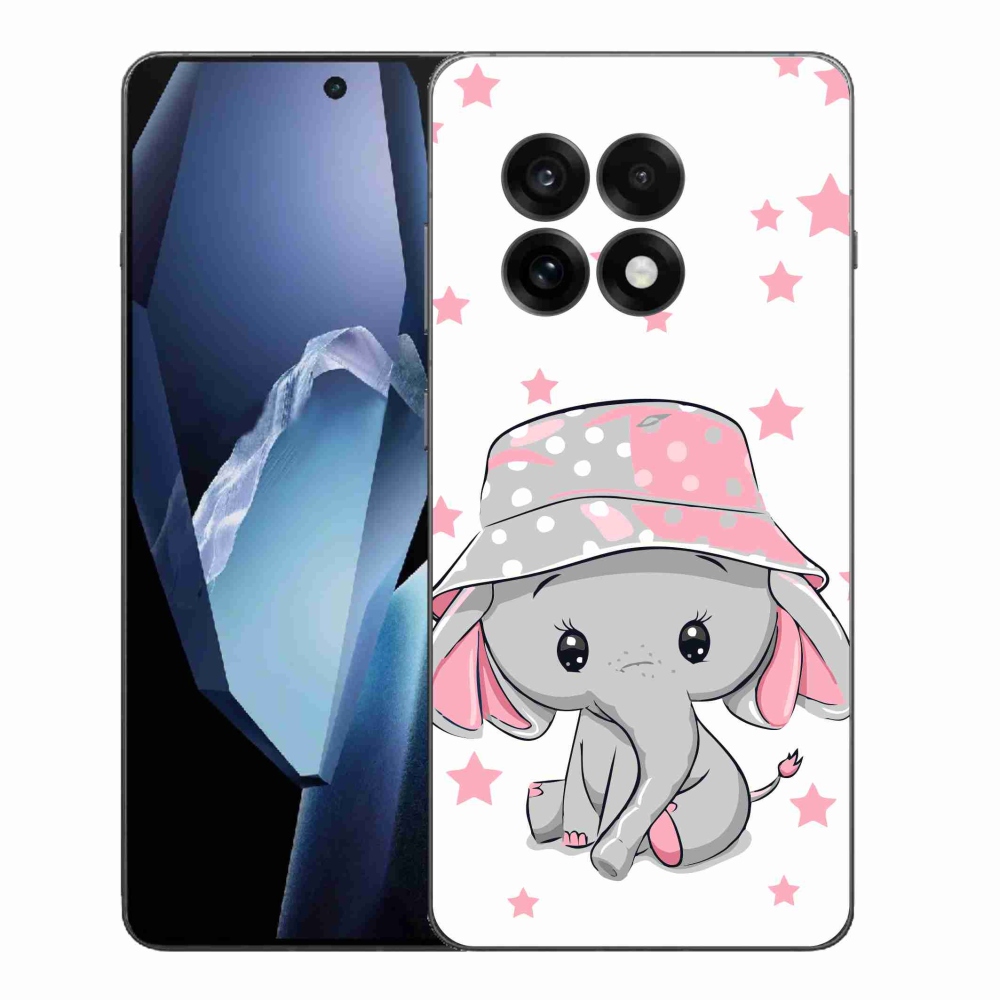 Zselés tok mmCase One Plus 13R készülékhez - rózsaszín elefánt