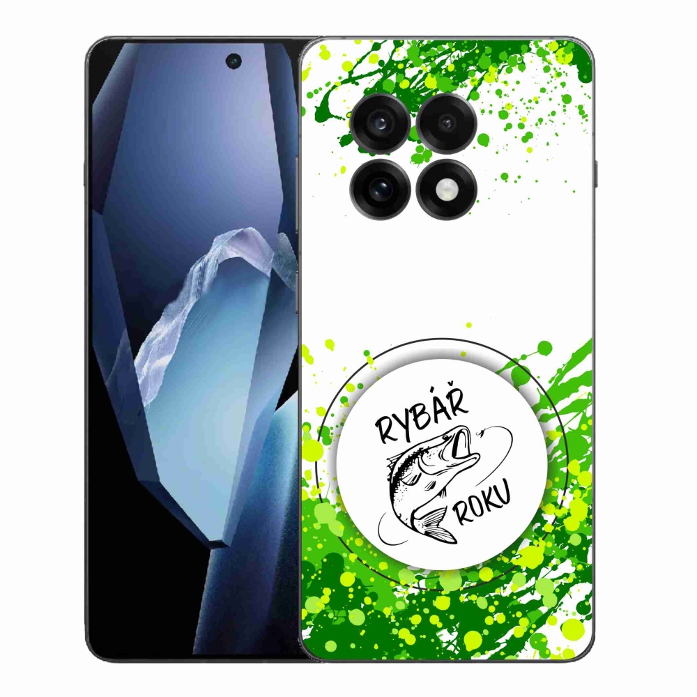 Zselés borítás mmCase a One Plus 13R készülékre - az év horgásza fehér háttérrel