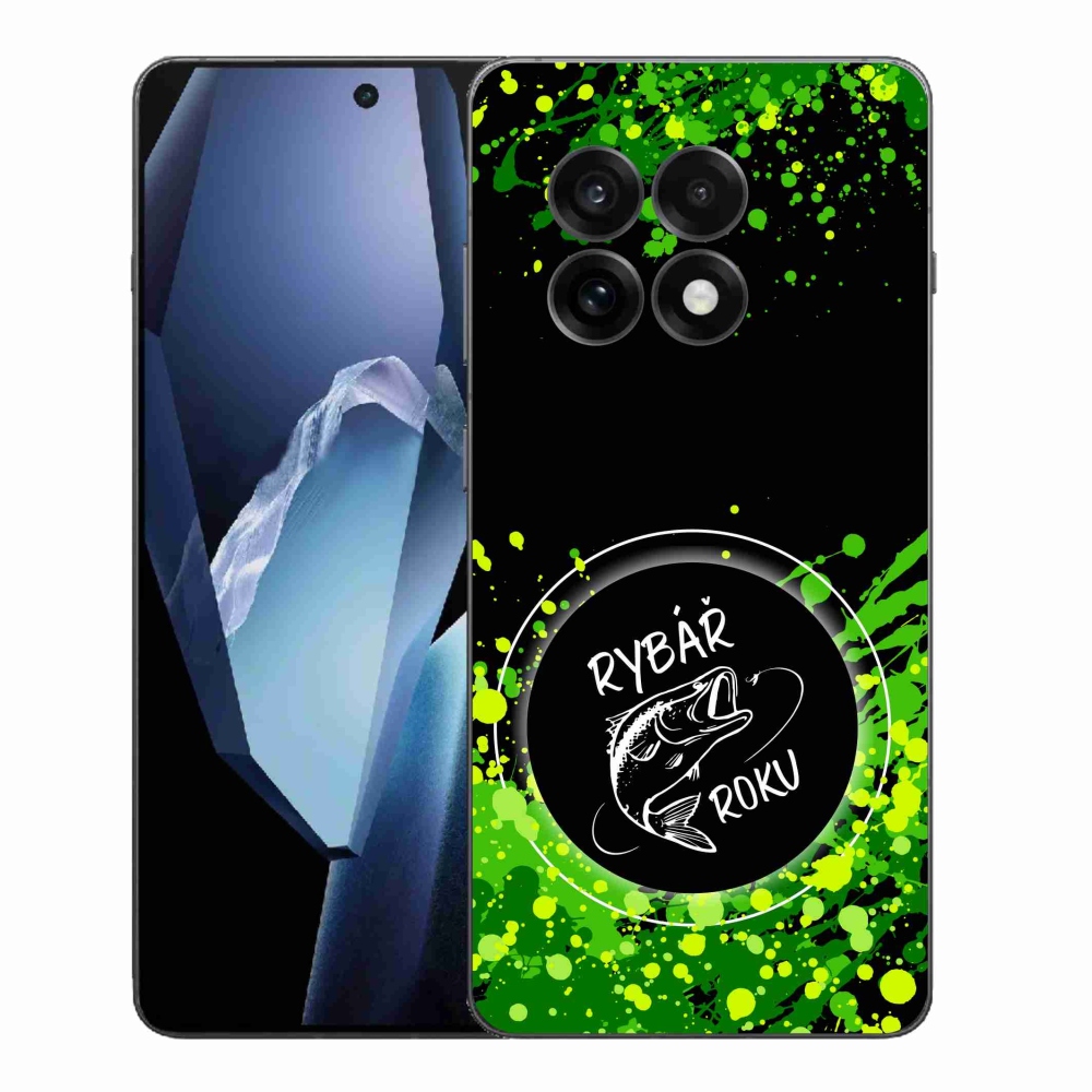 Zselés borítás mmCase a One Plus 13R készülékre - az év horgásza fekete háttérrel