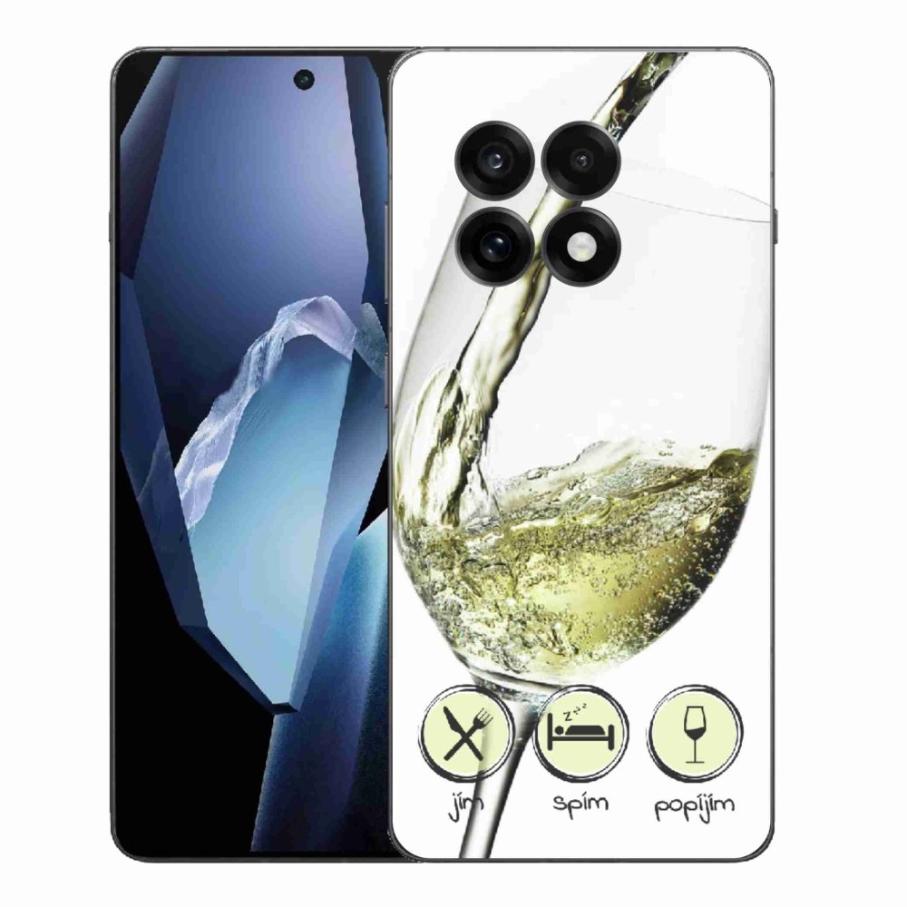 Zselés borítás mmCase on One Plus 13R - borospohár fehér