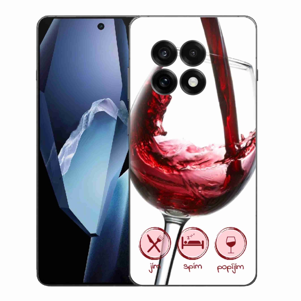 Zselés borítás mmCase on One Plus 13R - borospohár piros