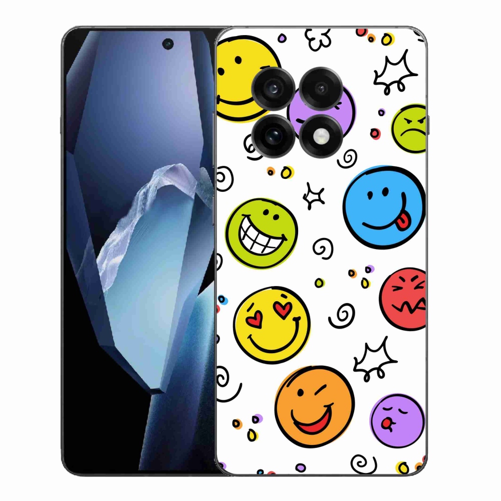 Zselés borítás mmCase a One Plus 13R készülékhez - smiley-k