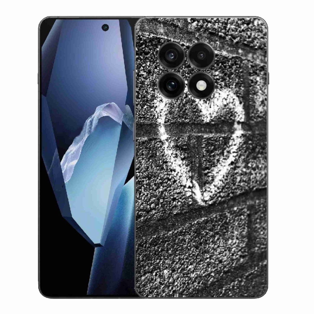 Zselés borítás mmCase a One Plus 13R-en - szív a falon