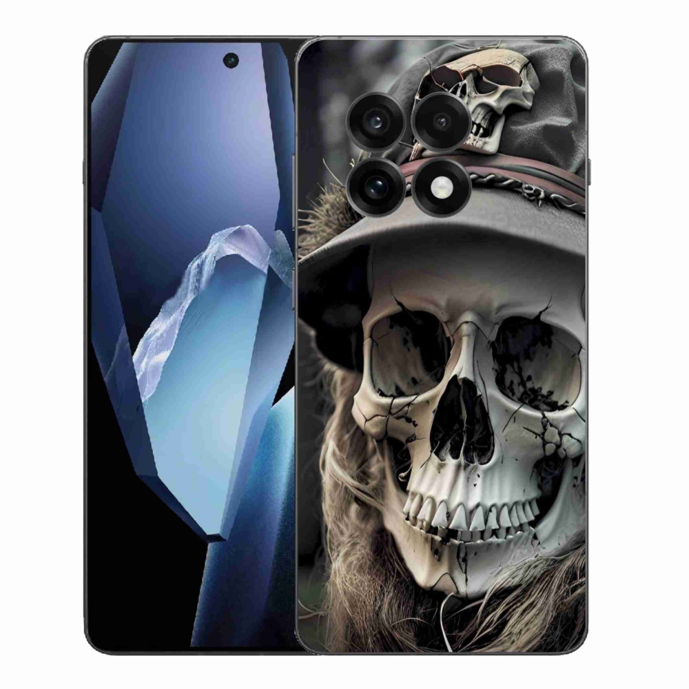 Zselés tok mmCase One Plus 13R-hez - sötét koponya