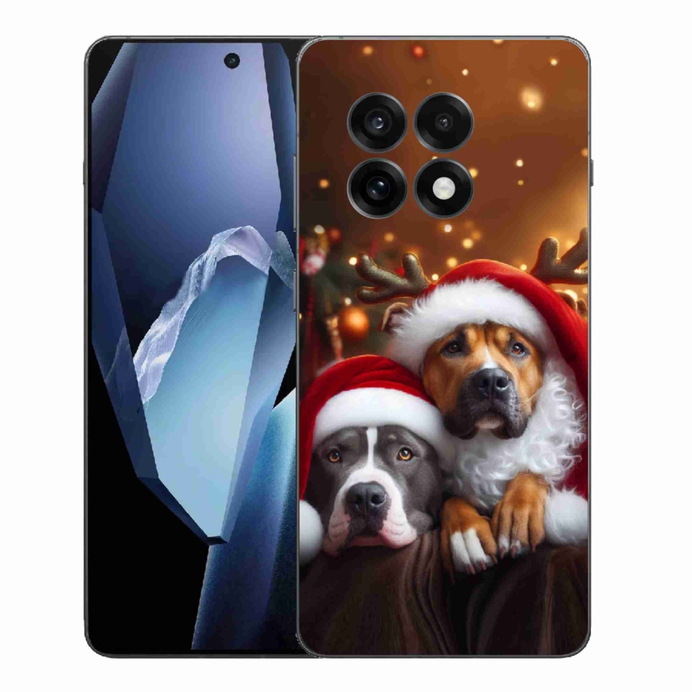 Gél borítás mmCase a One Plus 13R-en - Karácsonyi kutyák