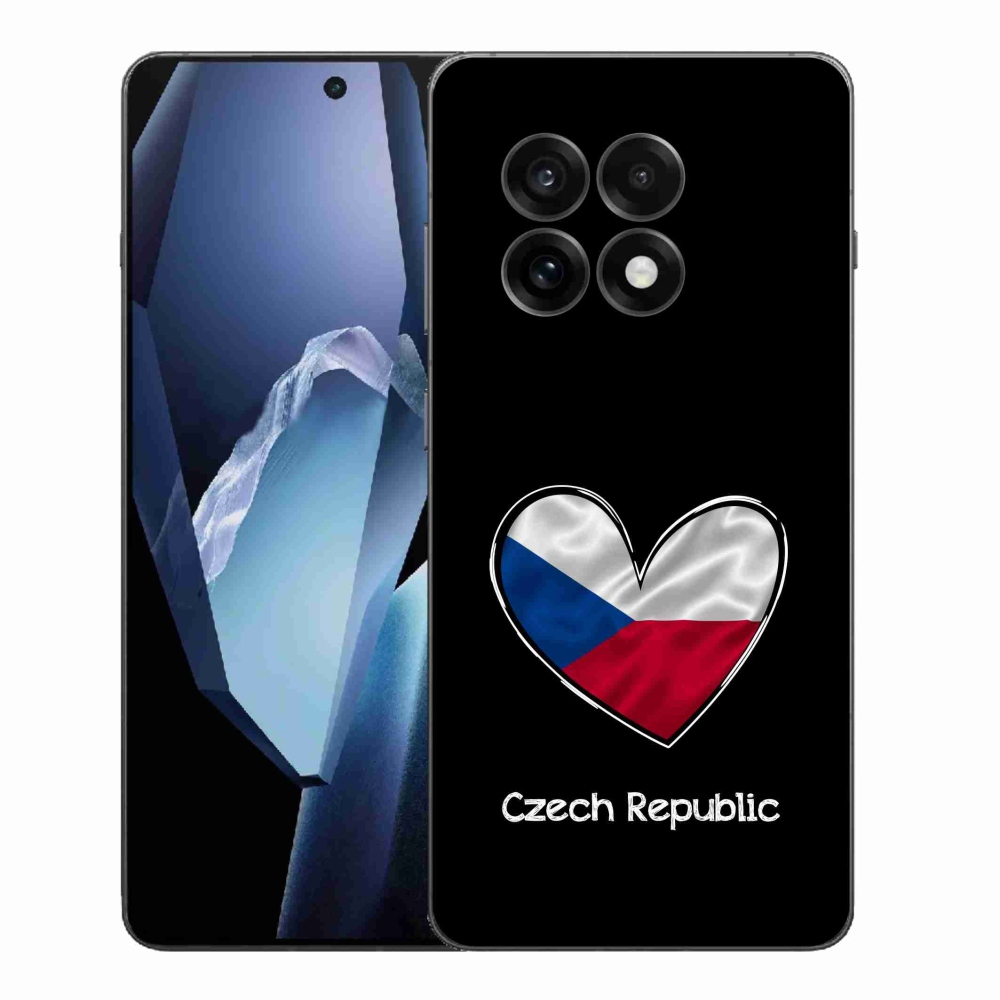 Zselés borítás mmCase One Plus 13R - zászló szív fekete háttérrel