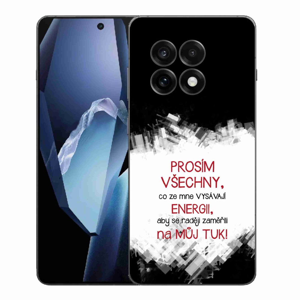 Gél borító mmCase a One Plus 13R készülékhez - vicces szöveg 1 piros