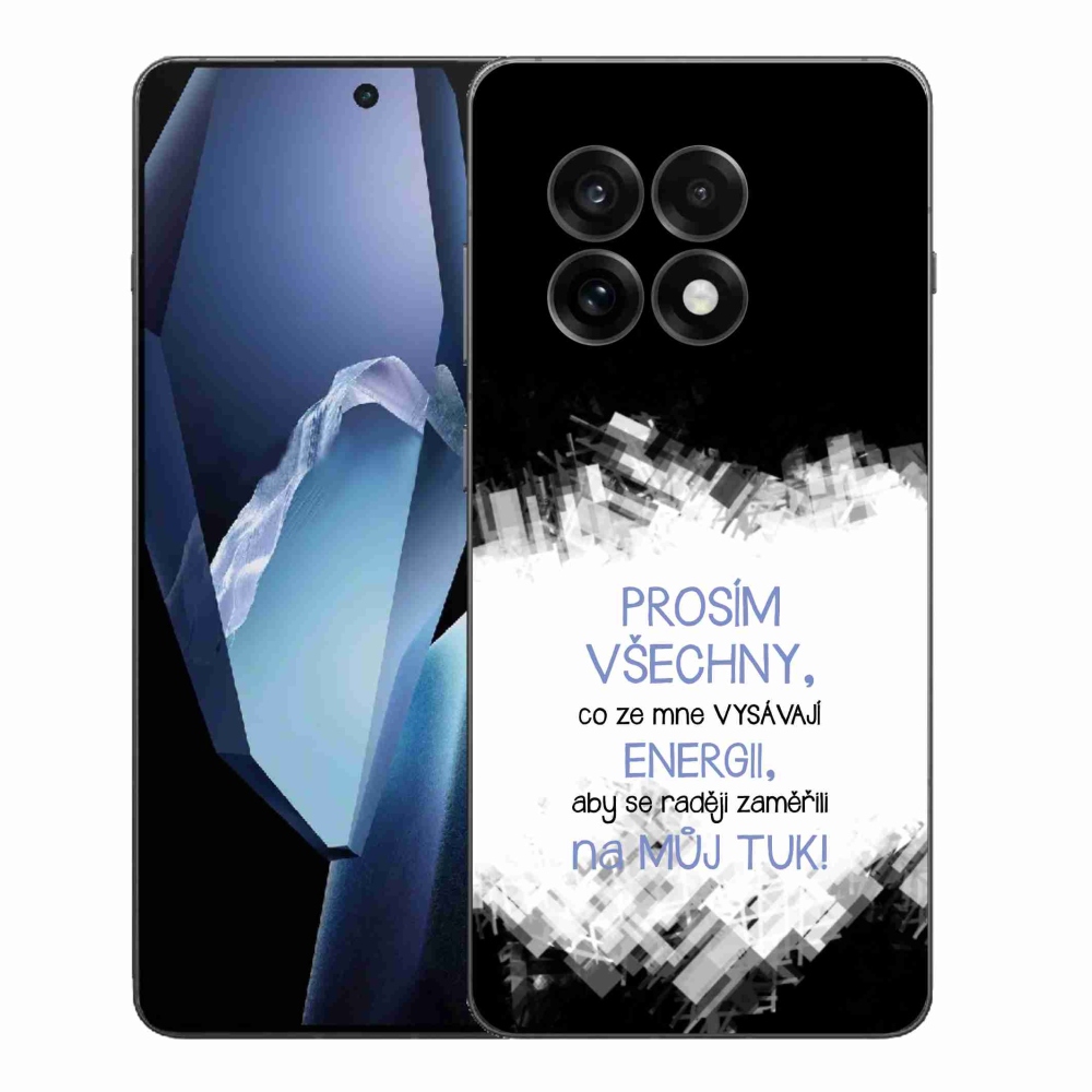 Zselés borító mmCase a One Plus 13R készülékhez - vicces szöveg 1 kék