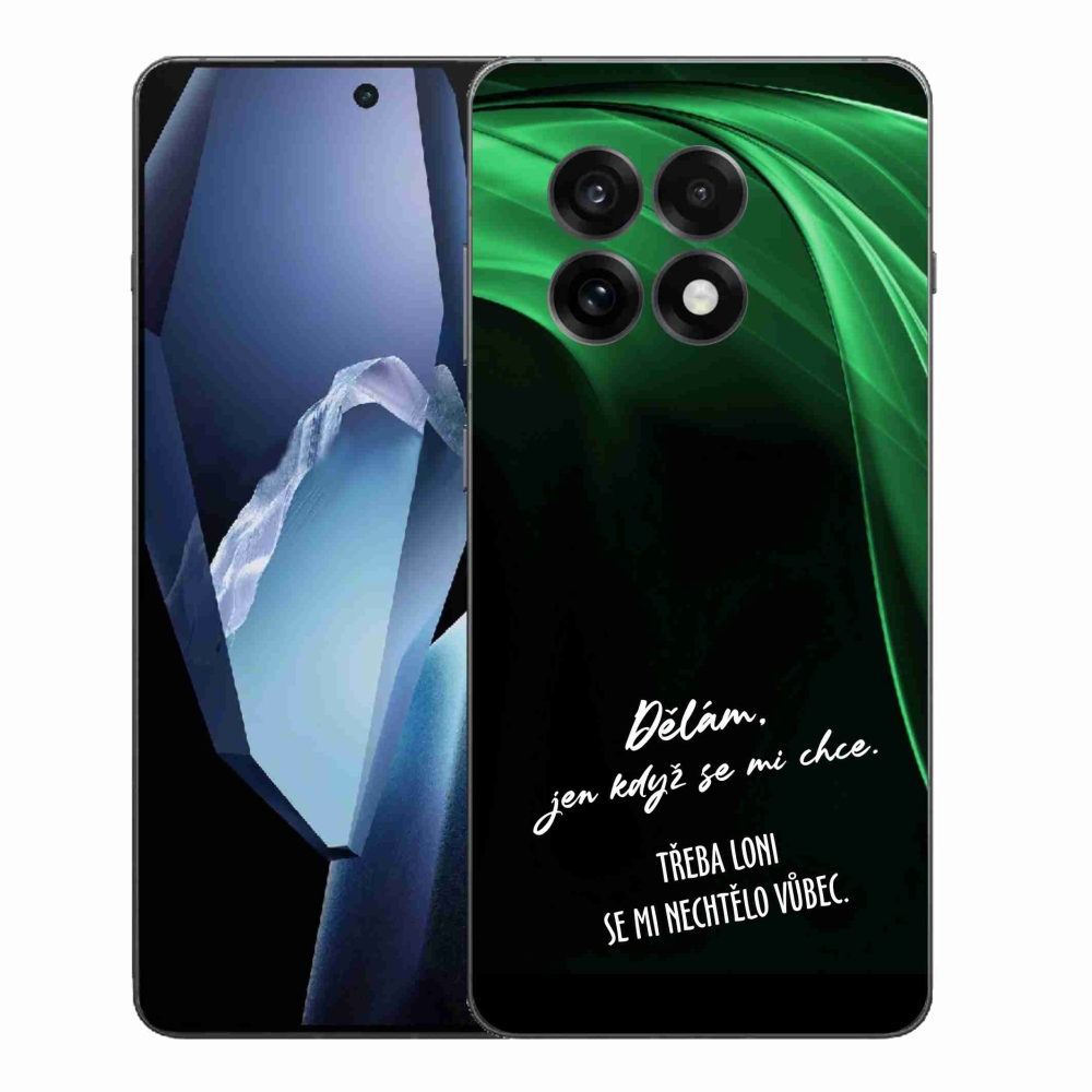 Gél borító mmCase a One Plus 13R készülékre - vicces szöveg 12 fekete háttér