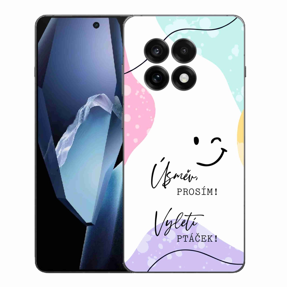 Gél borító mmCase One Plus 13R - vicces szöveg 4 fehér háttérrel