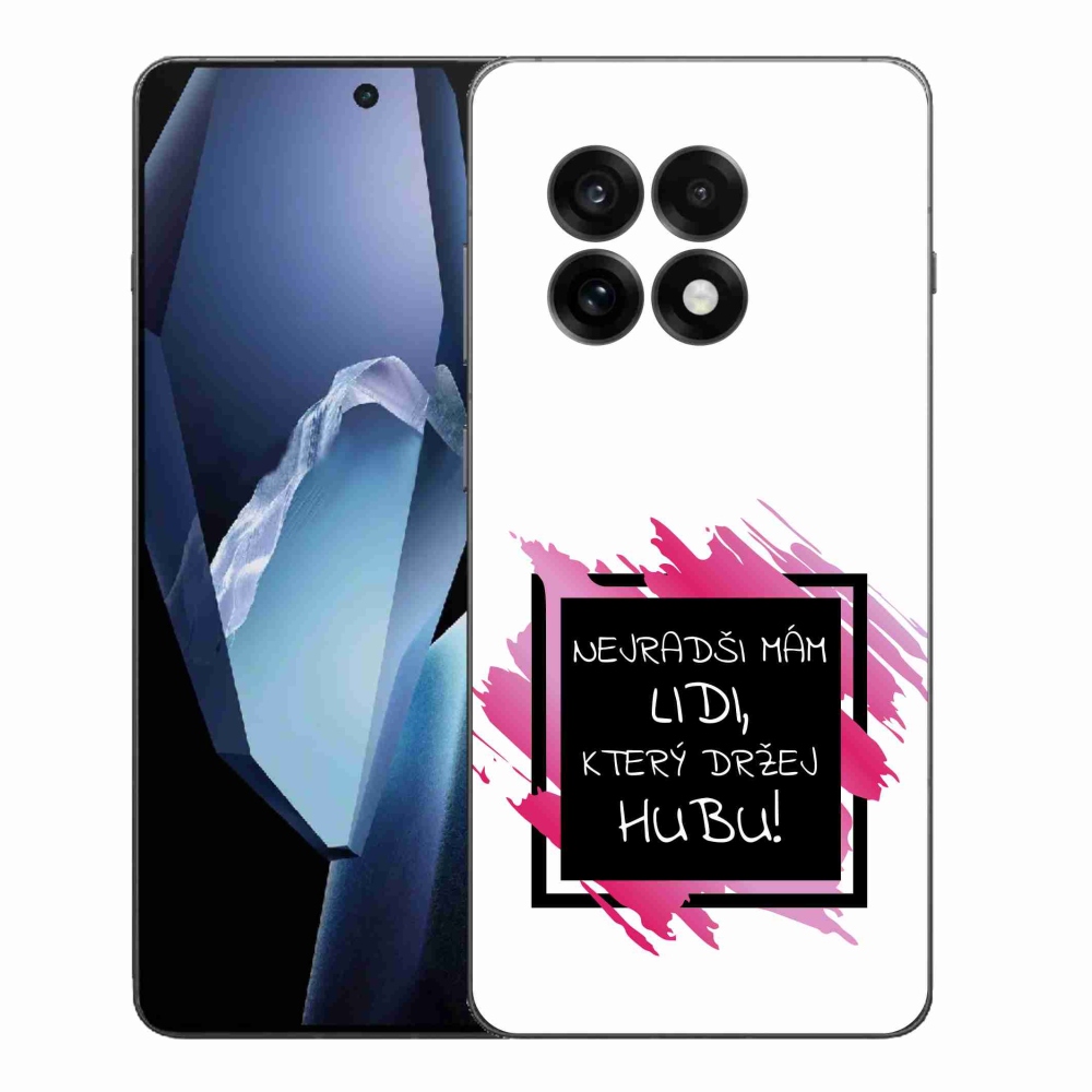 Gél borító mmCase One Plus 13R - vicces szöveg 7 fekete-fehér háttérrel